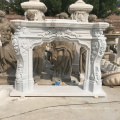 Natural stone decorative marble fireplace mantel